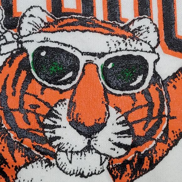 Vintage 80s Funny Tiger Plane Sweatshirt Womens Large 20x22 Miami - Picture 10 of 12